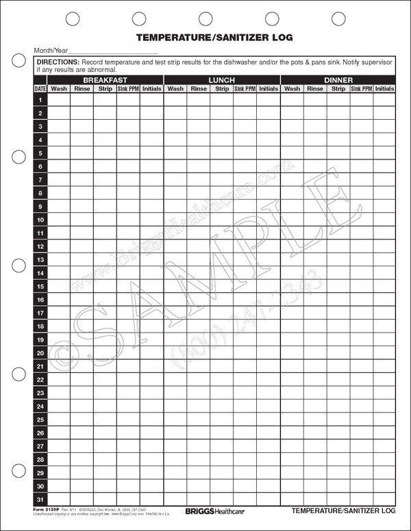Printable Sanitizer Log Sheet Printable Sanitizer Log Sheet